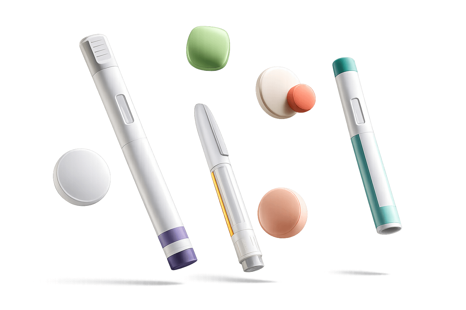 Semaglutide pen on a light surface